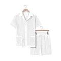 Women's Beach Hawaii design short-sleeve cardigan and shorts co-ord set in multiple colours