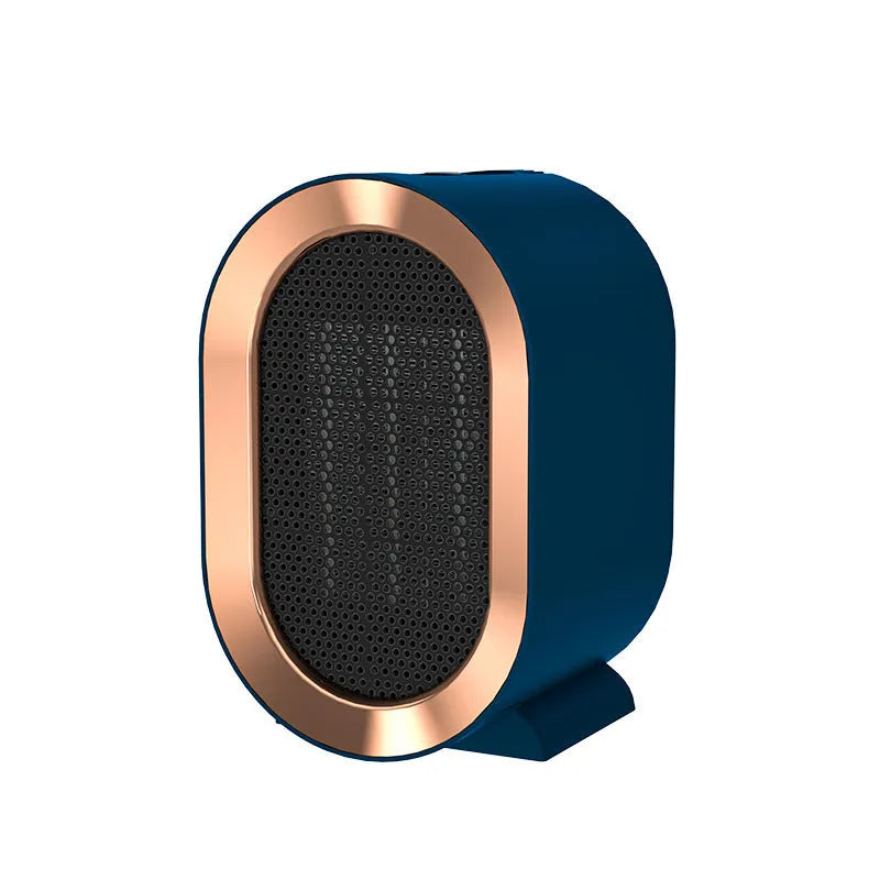 Desktop electric ceramic heater in various colours with mechanical controls and compact portable design