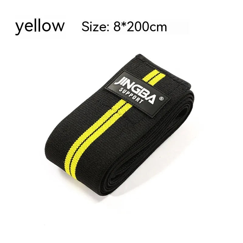 Adjustable free-size knee pads for sports, shown in blue, for weightlifting and cycling.