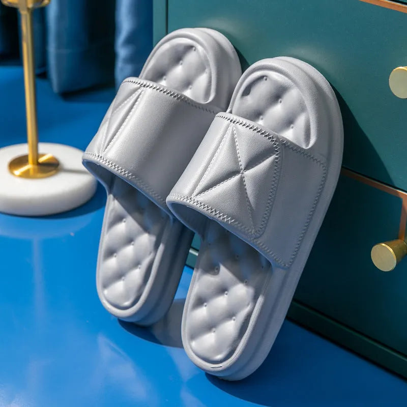Thick sole EVA non-slip bathroom sandals in various colours for indoor use