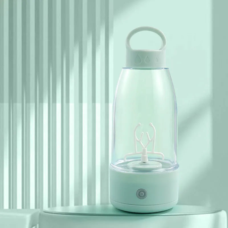 Automatic electric shaker bottle with USB charging port and 350ml capacity