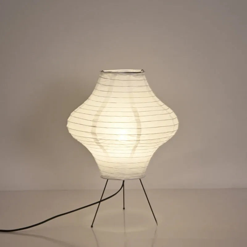 Japanese style decorative table lamp with Xuan paper lampshade and tricolour LED lighting