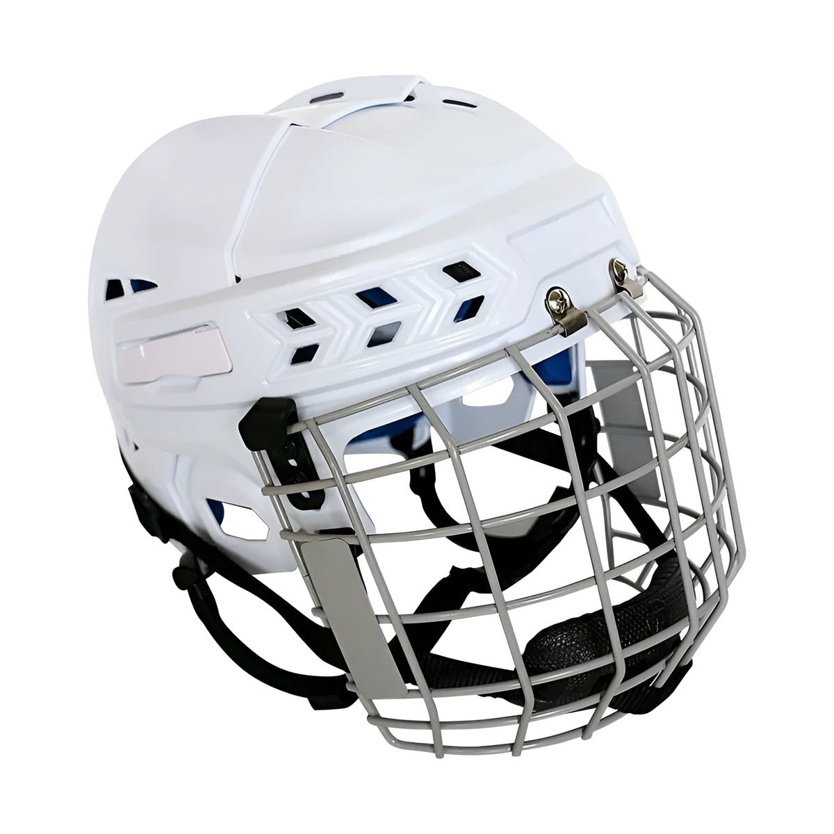 Ice hockey helmet with carbon steel face mask for winter sports head protection