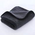 Twisted braid car cleaning towel for glass washing in grey with red edge colour option
