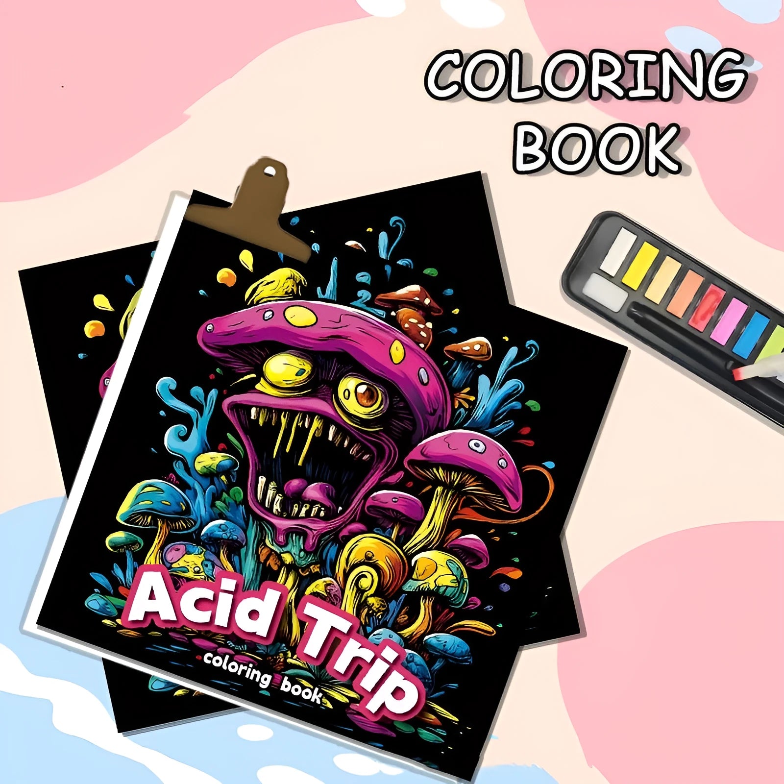 Acid tour colour paper painting book with 200mm length for drawing and art projects.