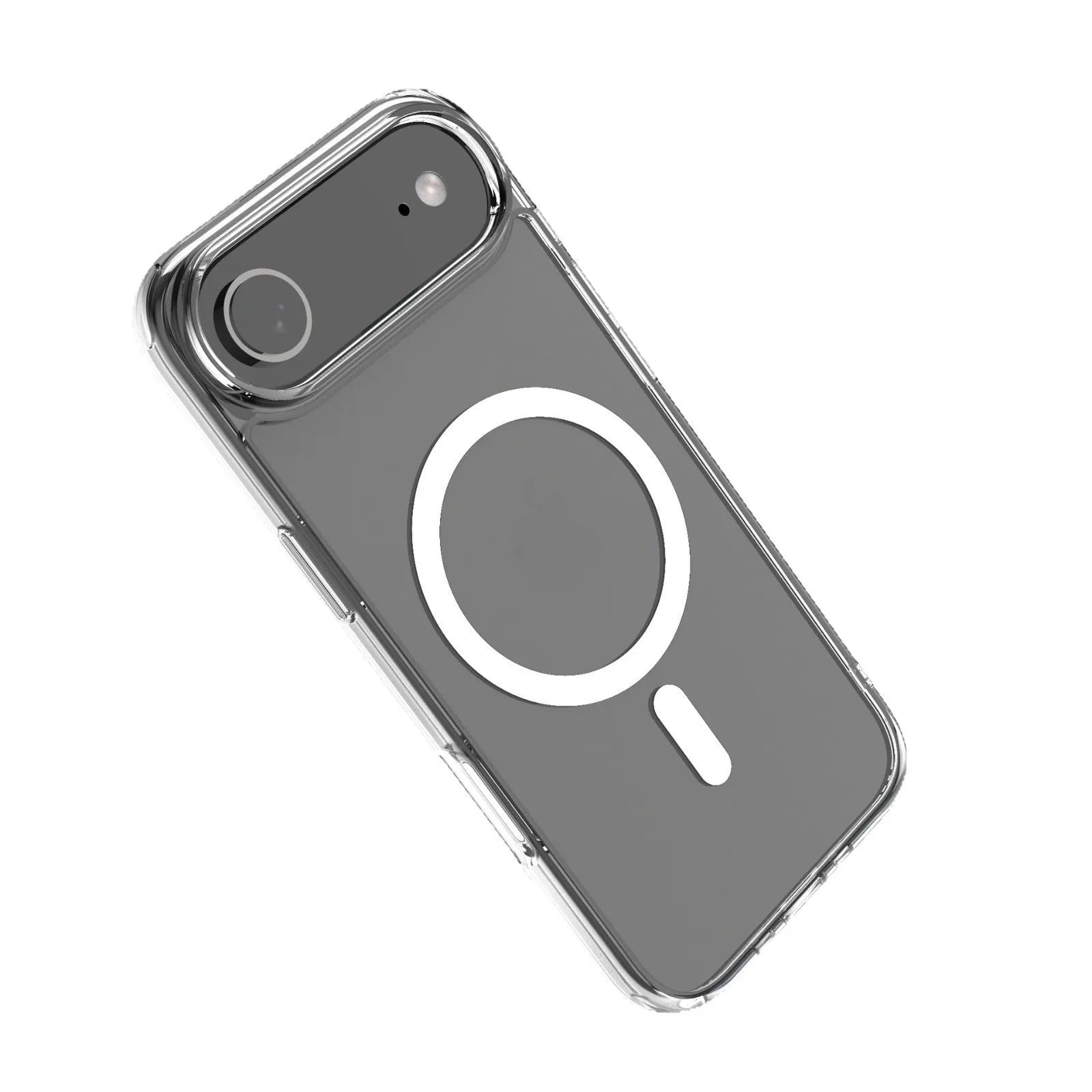 Transparent magnetic shockproof TPU phone case for iPhone 17 and iPhone 17 AIR on a white background