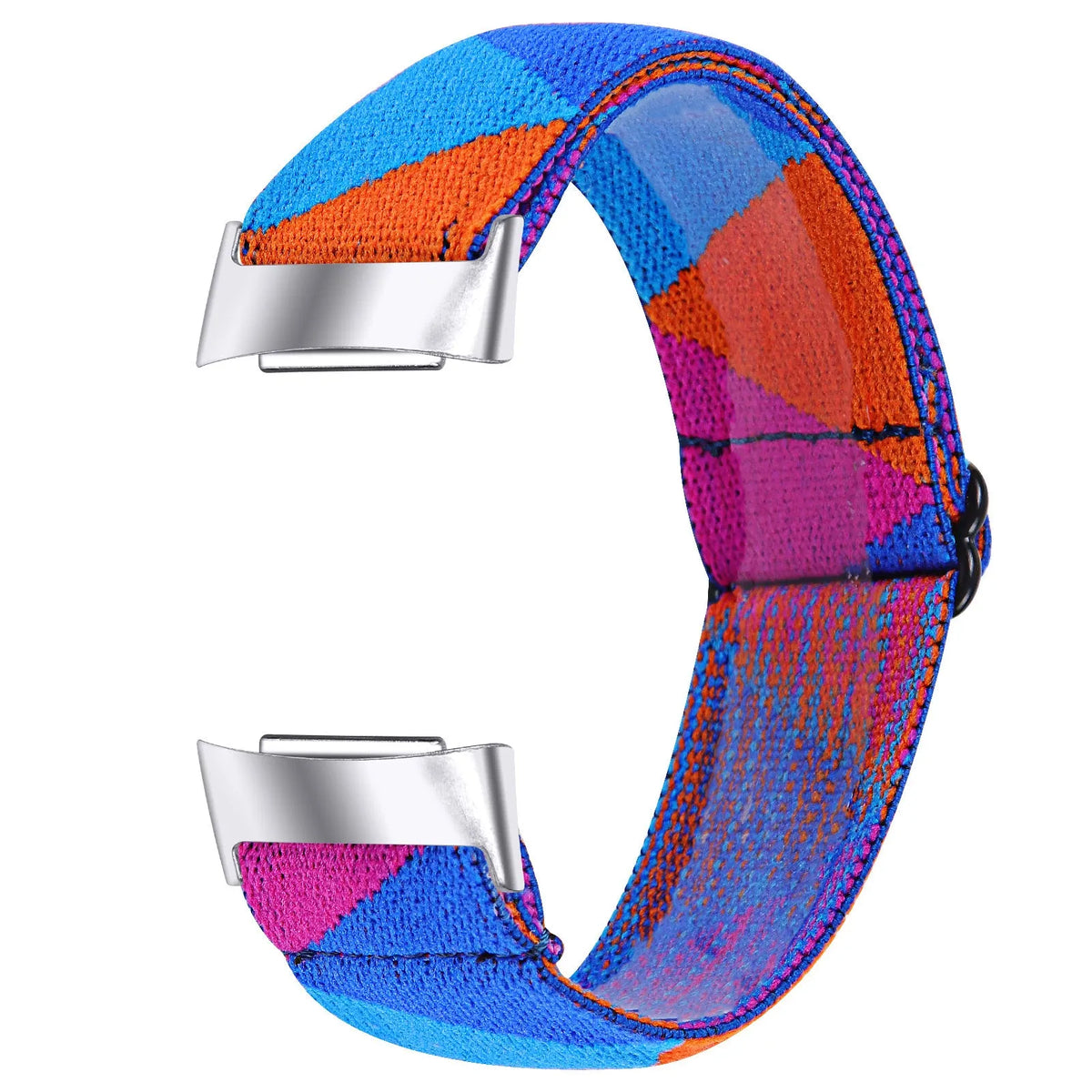 Fitbit Charge 6 adjustable elastic watch strap with printed pattern in various colour options