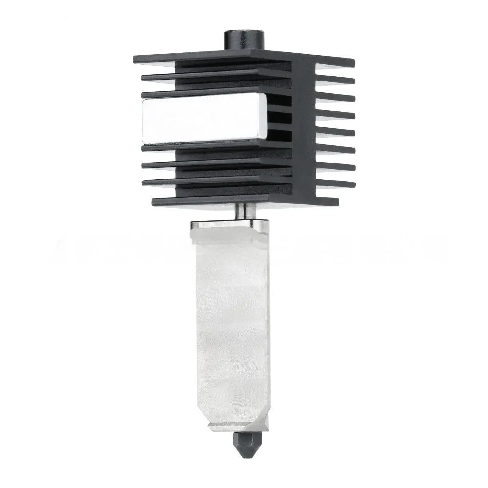 A1A1 Mini 3D printer hot end nozzle assembly with hardened steel nozzle and black silicone sleeve