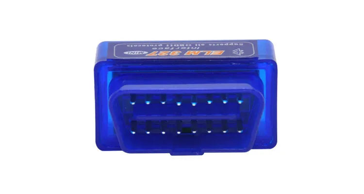Bluetooth OBD2 diagnostic scanner for reading engine fault codes and monitoring live vehicle data.