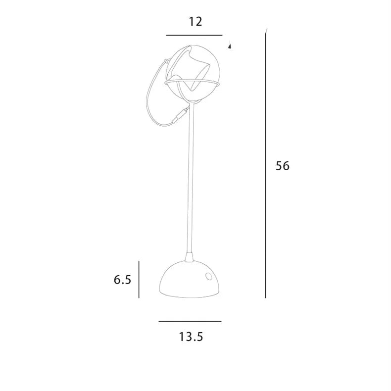 Modern glass desk lamp with a dimmable LED light source and touch switch.