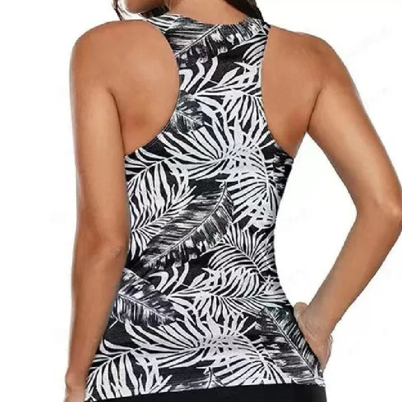Women's split bow bikini swimsuit in polyester fabric for swimming