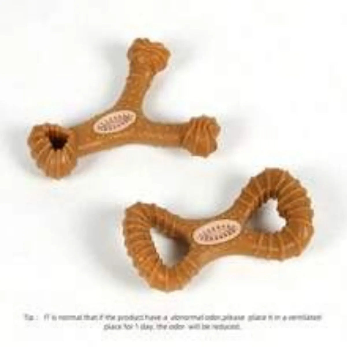 Durable dog chew bone toy in 8shape and Y shape designs for teeth cleaning and interactive play