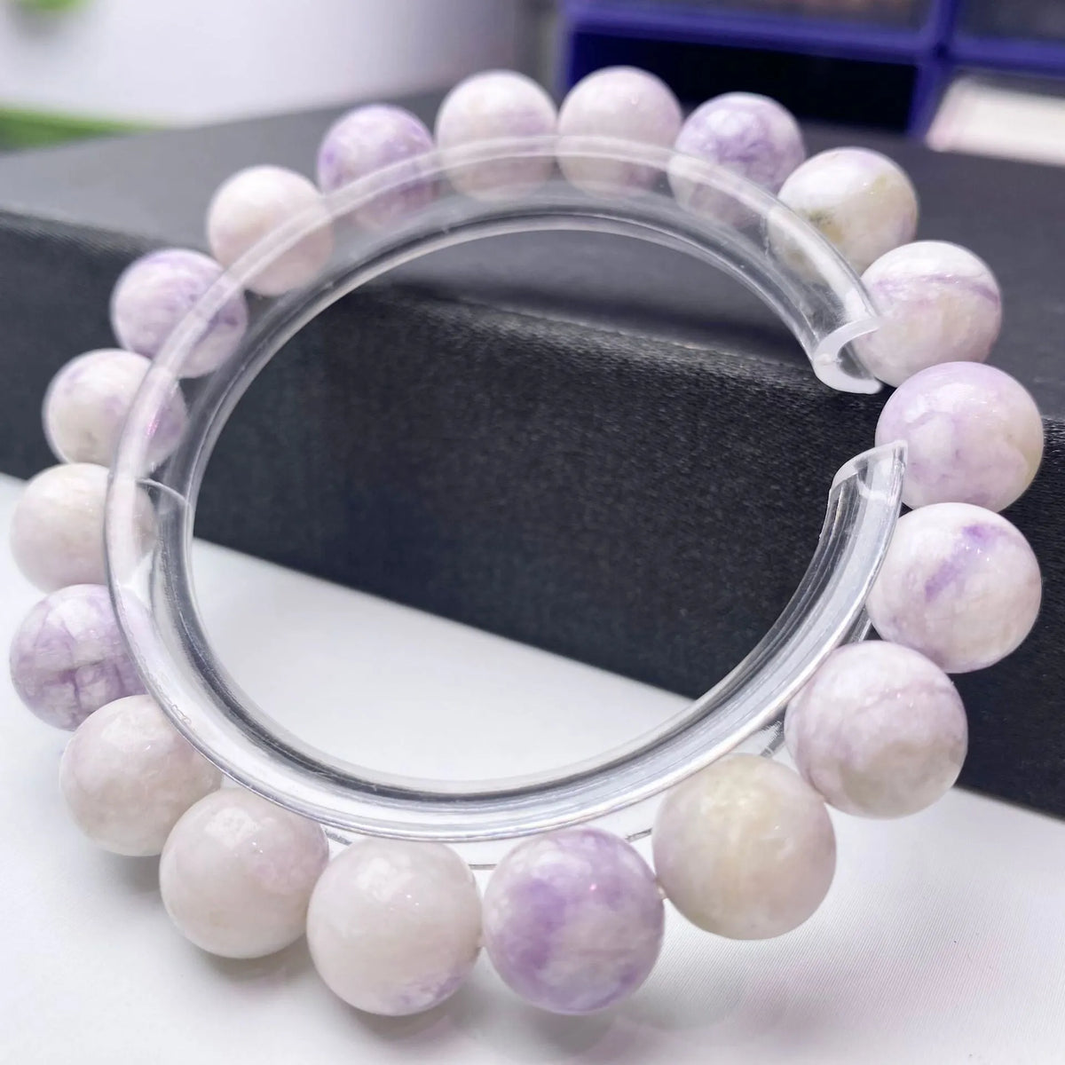 Natural purple turquoise beaded bracelet for women, round beads in about 6mm, 8mm or 10mm sizes