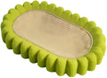 Green oval sisal cat scratching pad and lounge bed measuring 65cm long.