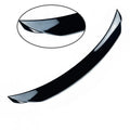 Mazda 3 Exela modified sports tail trim with large fixed wind-surrounded blade in bright black finish
