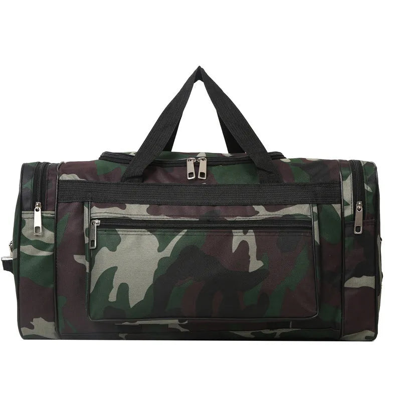 Camouflage pattern luggage bag with waterproof fabric and below 20L capacity for leisure travel
