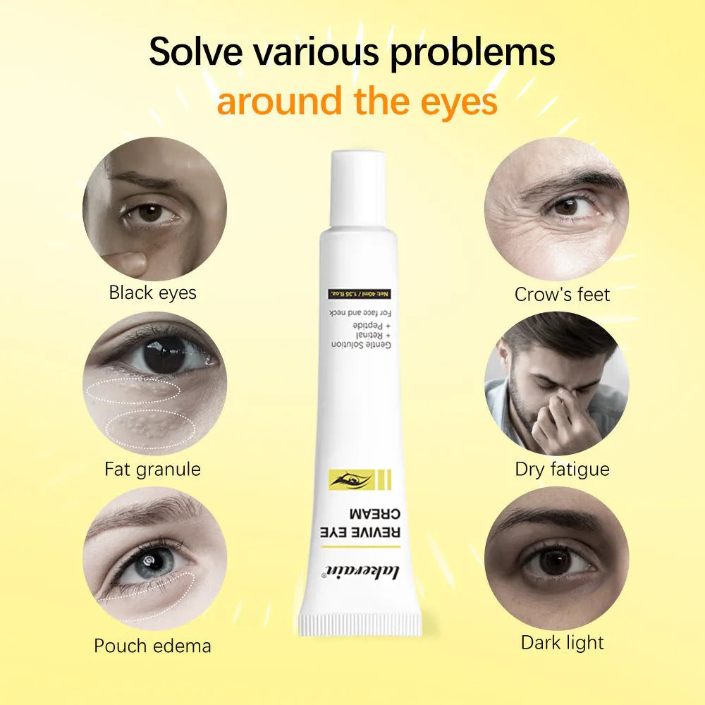 40ml retinol eye cream in pump bottle for dark circles, fine lines and under-eye bags