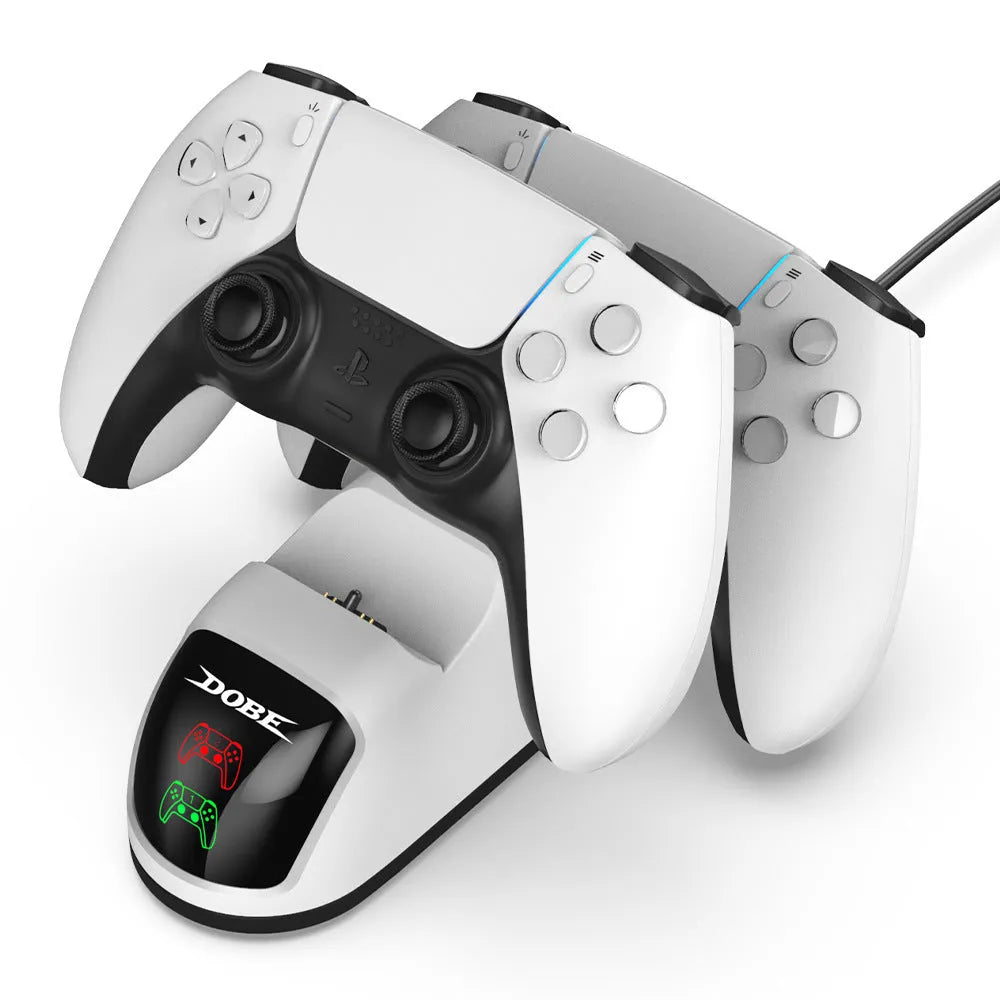 USB charger handle with LED breathing light indicator showing Type-C port and included cable