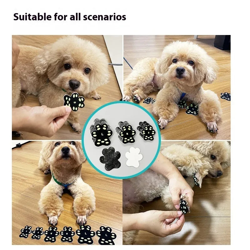Breathable invisible claw pad footstickers for dog walking protection in S and M sizes